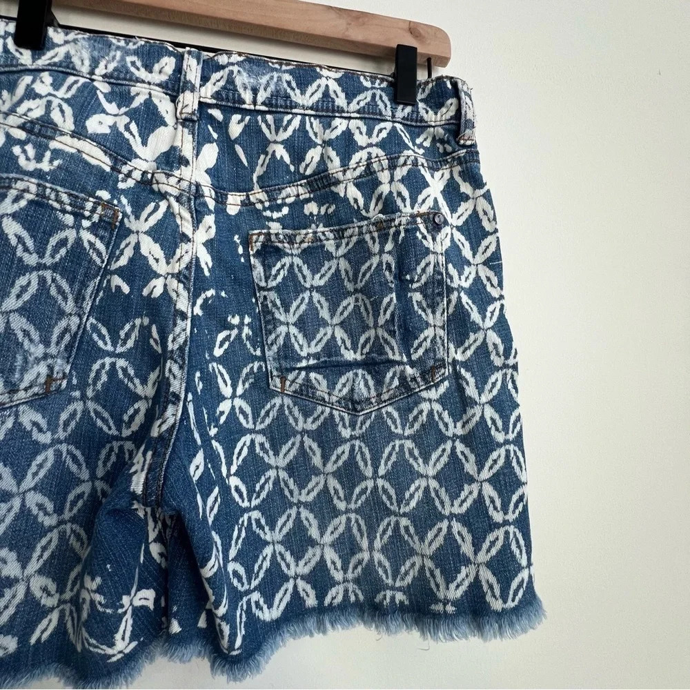 Anthropologie Pilcro & the letterpress bleach dye Hyphen denim jean shorts 90s - Picture 9 of 15